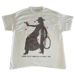 Beyonce Most Wanted Tee XL White Cowboy Carter Tour 2025 Merch NEW *flaw